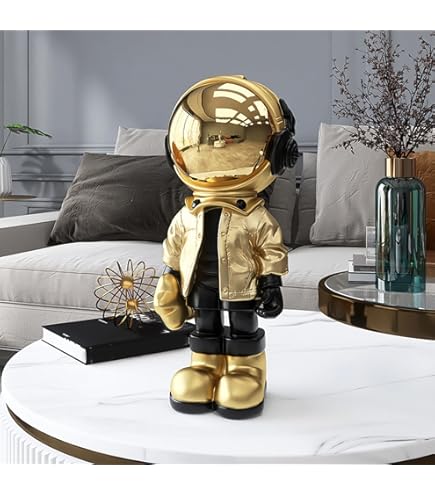 置物 宇宙飛行士 金 ゴールド おしゃれ 宇宙 リビング 樹脂 ギフト の